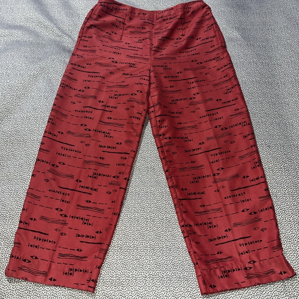 Vintage 90's Chico's Design Women's Cropped Pants Side Zip Size 2